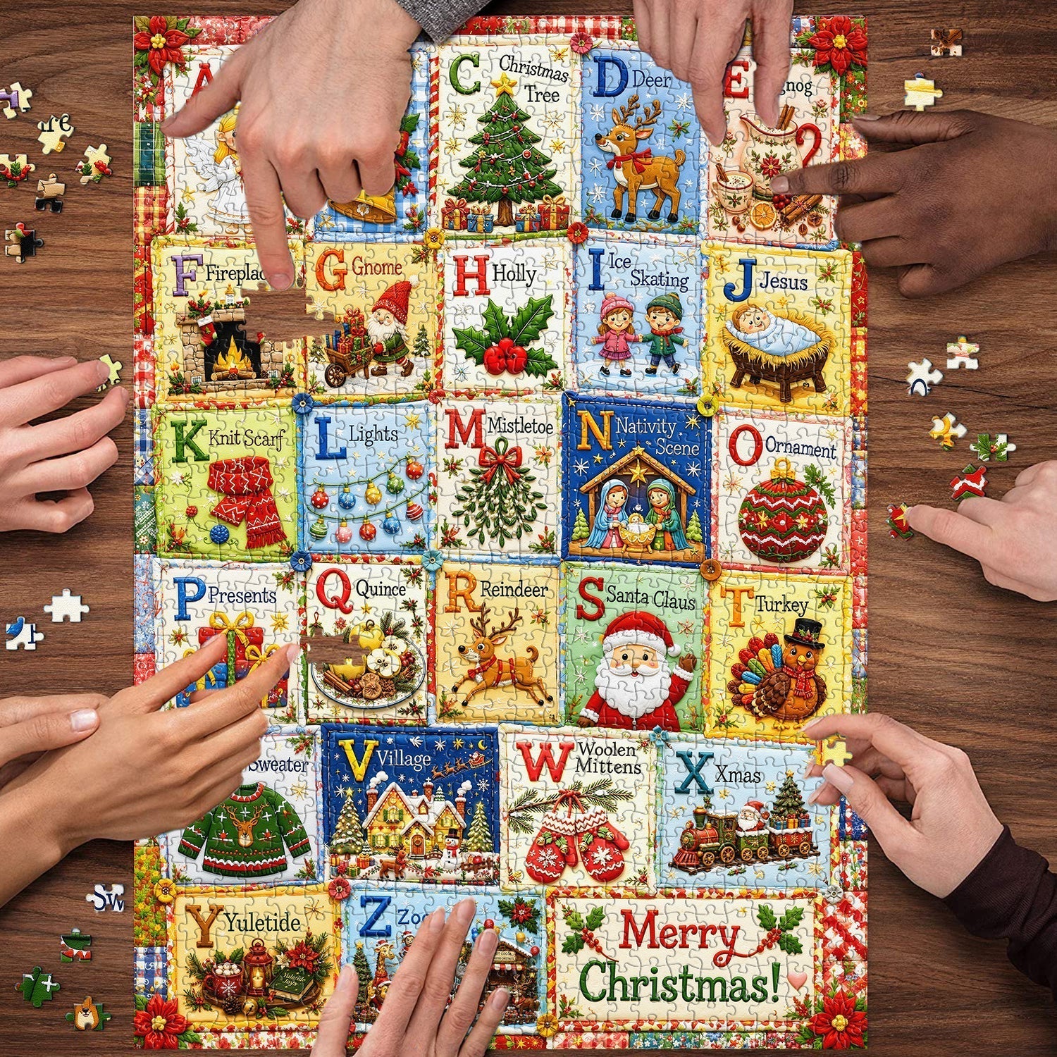 🎅🧵Christmas Letter Collection Jigsaw Puzzle 1000 Piece