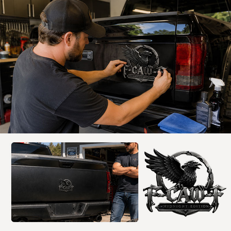 🦅F-CAW-F "Midnight Edition" Metal Emblem - Premium Attitude Decal