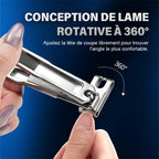💅360-degree rotating multi-purpose stainless steel nail clippers