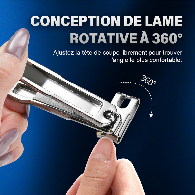 💅360-degree rotating multi-purpose stainless steel nail clippers