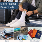 🧦 Hidden Zip Pocket Travel Socks | Discreet Secure Storage