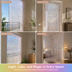 Sparkling Rainbow Beaded Window Curtain ✨🌈