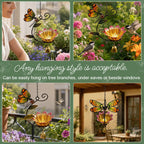 🦋 Butterfly Bird‑Feeder Wind Chime 🌼 Whimsical Garden Hanging Decor
