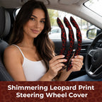 ✨ Leopard Sparkle Steering Wheel Cover 🐆