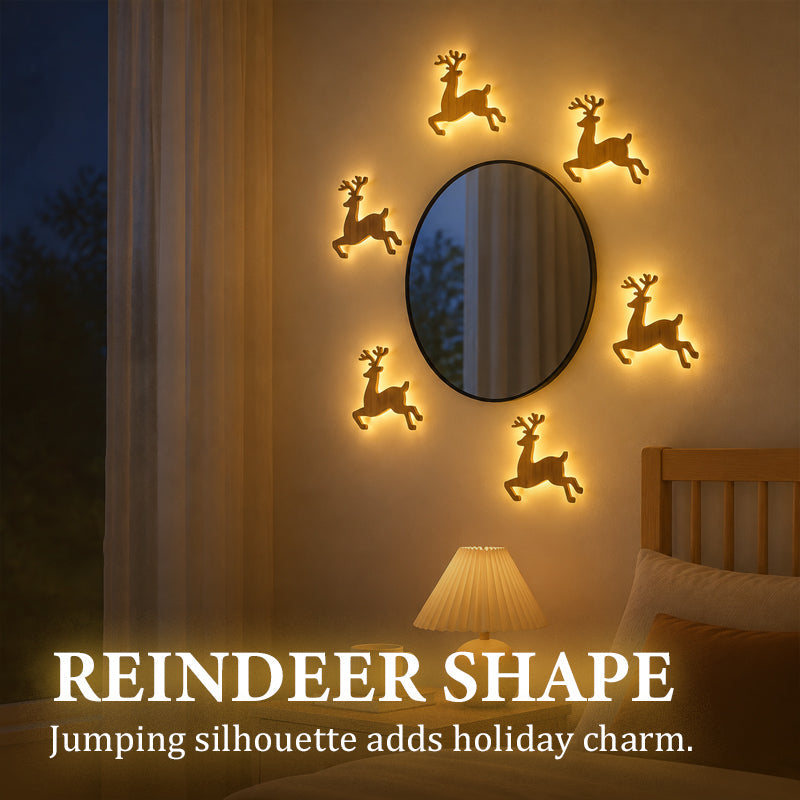 ✨ Reindeer Light Stickers – Soft‑Glow Festive Wall Accent For Christmas Home Decor