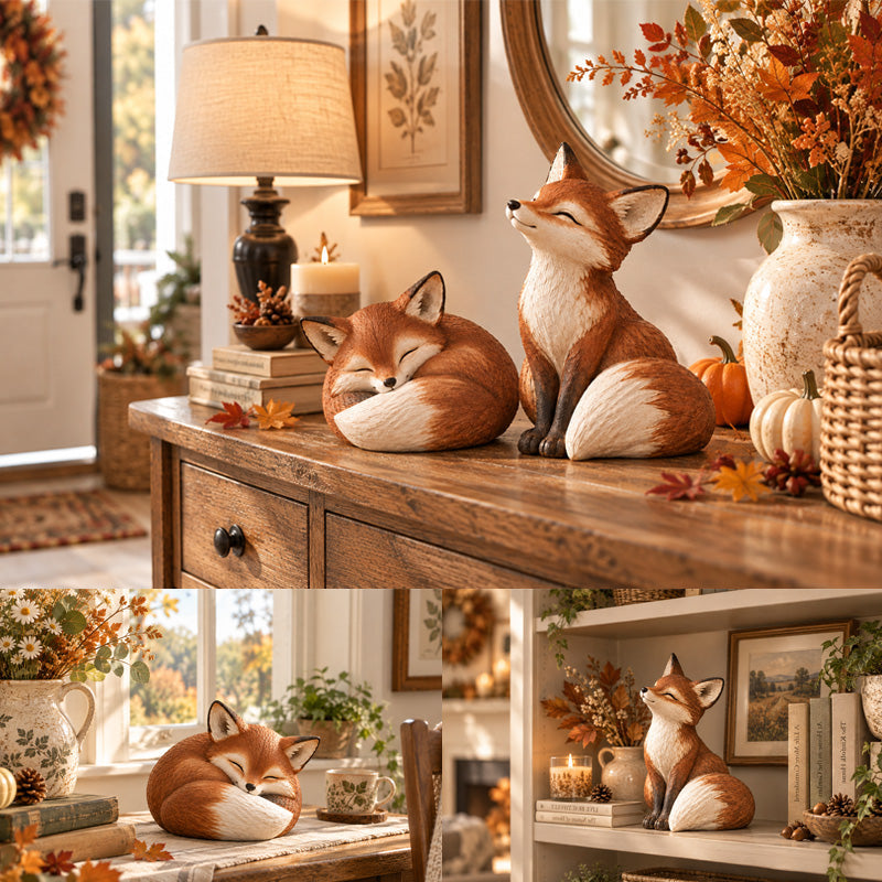 🦊 Rustic Red Fox Figurine | Bring Woodland Warmth Into Your Home