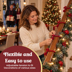 🎄Christmas Wreath Fastening Ties | Reusable Holiday Decor Securing Cords