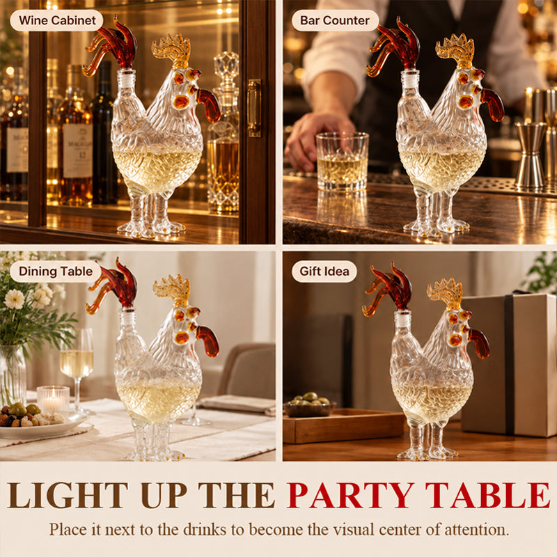 🐓 Rooster-Shaped Liquor Infusion Bottle — Quirky Star For Your Dinner Table!