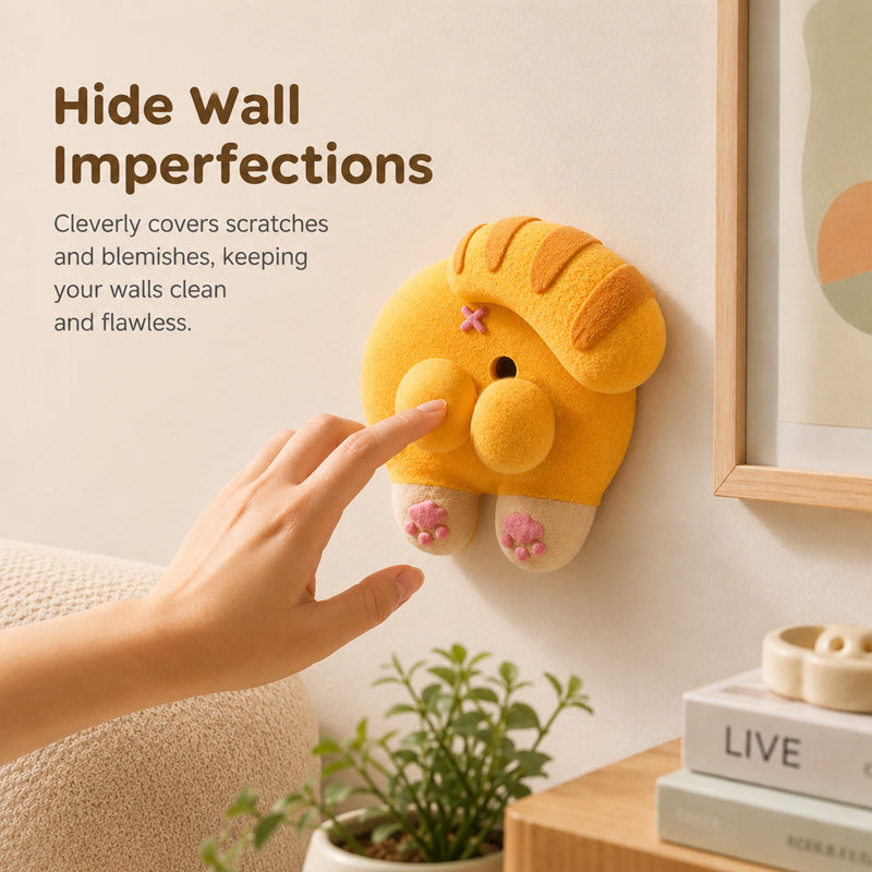 Whimsical Cat Butt Switch Cover - 3D Printed Home Decor & Wall Flaw Concealer