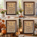 📅Hand-Embroidered Perpetual Calendar Wall Art