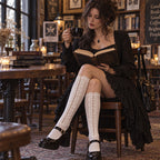 🎀🖤 Y2K Cutout Hook Statement Socks – Edgy Fashion Socks For Outfit Styling