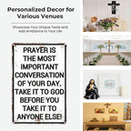 "First Conversation" Spiritual Wall Sign 🙏 — A Timeless Reminder to Seek Peace First
