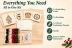 🎄 Beginner-Friendly Christmas Embroidery Kit, Relaxing Holiday Craft Project & Meaningful Gift