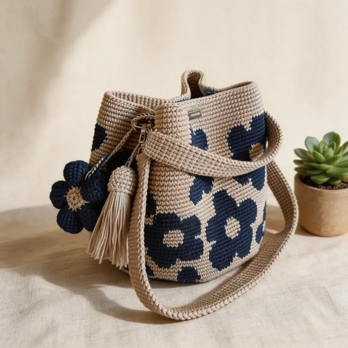 📢📢LAST DAY SALE 50% OFF👜Handmade Crochet Flower Tote 🌼✨