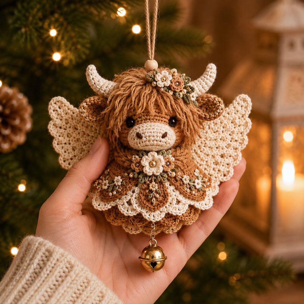 ✨ Animal Angel Crochet DIY Kit | Hand‑Stitch Guardian Ornament for Holiday & Gifting