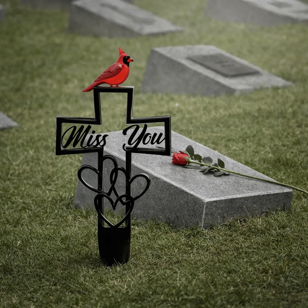 🐦LAST DAY SALE -💖Metal Cemetery Memorial Plaque for Remembrance✝️