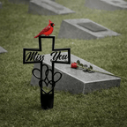🐦LAST DAY SALE -💖Metal Cemetery Memorial Plaque for Remembrance✝️