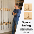 🎣 Fishing Rod Wall Rack 🧩 Neat Wall Storage for Anglers