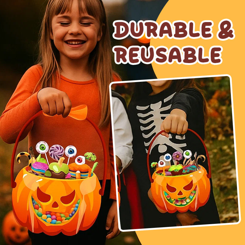 🎃 Halloween Hot Seller｜Spooky‑Cute Reusable Trick‑or‑Treat Candy Bag