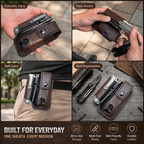 🗡️ Snap‑Closure EDC Belt Leather Tool Sheath