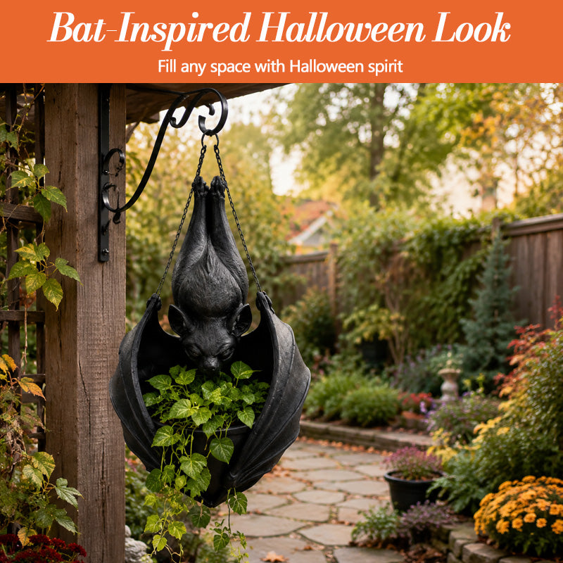 🦇 Spooky Bat Hanging Basket | Instant Halloween Porch Vibes