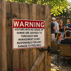 😂 Funny Warning‑Style Metal Door Sign, Humorous Wall Decor for Game Room Office Entryway