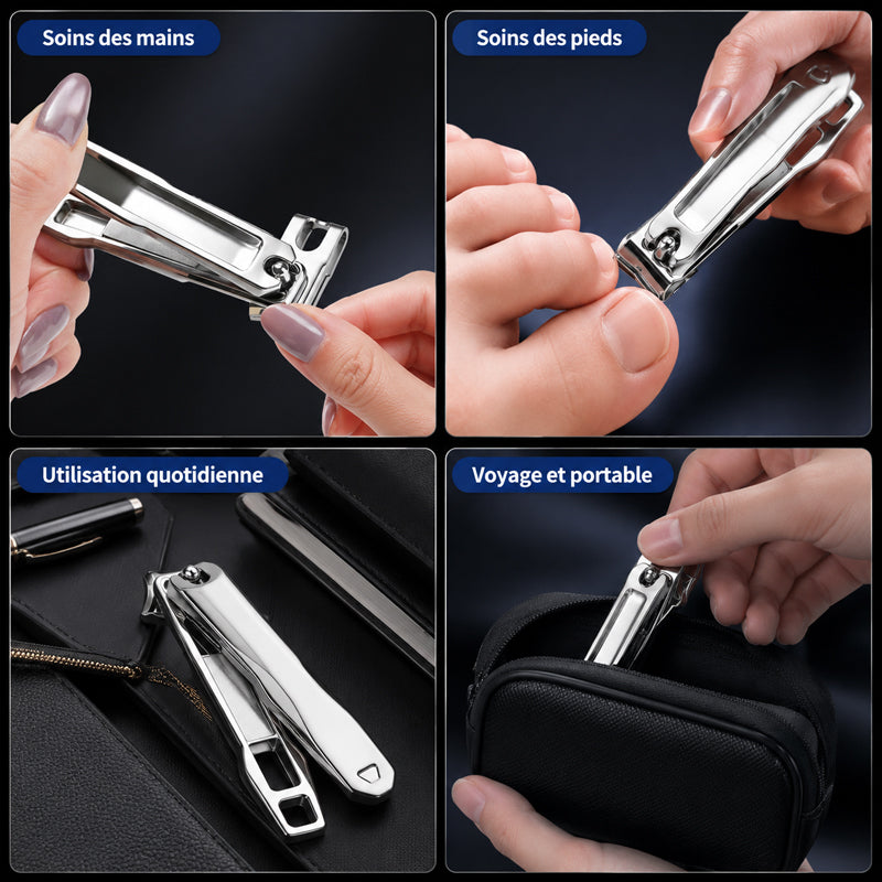 💅360-degree rotating multi-purpose stainless steel nail clippers