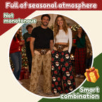 🎄 Playful‑Print Christmas Holiday Pants – Stand‑Out Festive Party Wear