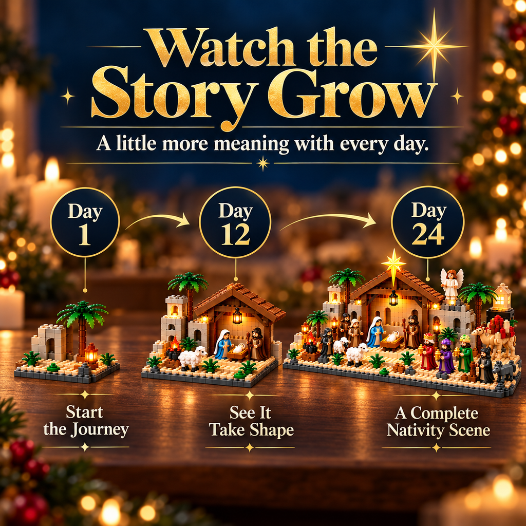 ⭐ 24-Day Buildable Nativity Advent Calendar | Family Christmas Tradition Vibe