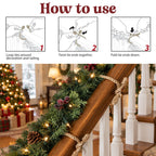 🎄Christmas Wreath Fastening Ties | Reusable Holiday Decor Securing Cords