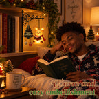 📚 Hanging‑Style Xmas Shelf Lamp, Santa / Reindeer / Snowman For Cozy Reading Nook Holiday Styling