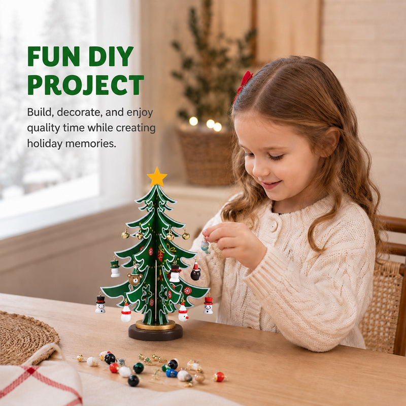 🎄Fun Family Christmas Craft | Put‑Together 3D Festive Table Accent For Cozy Holiday Vibes