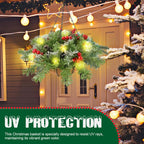 🎄Christmas special offer🏆 Artificial Christmas wreath in the form of a hanging basket