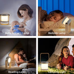 🏮 Collapsible 2‑in‑1 Portable Lantern Night Light, Type‑C Rechargeable Bedside Reading Lamp
