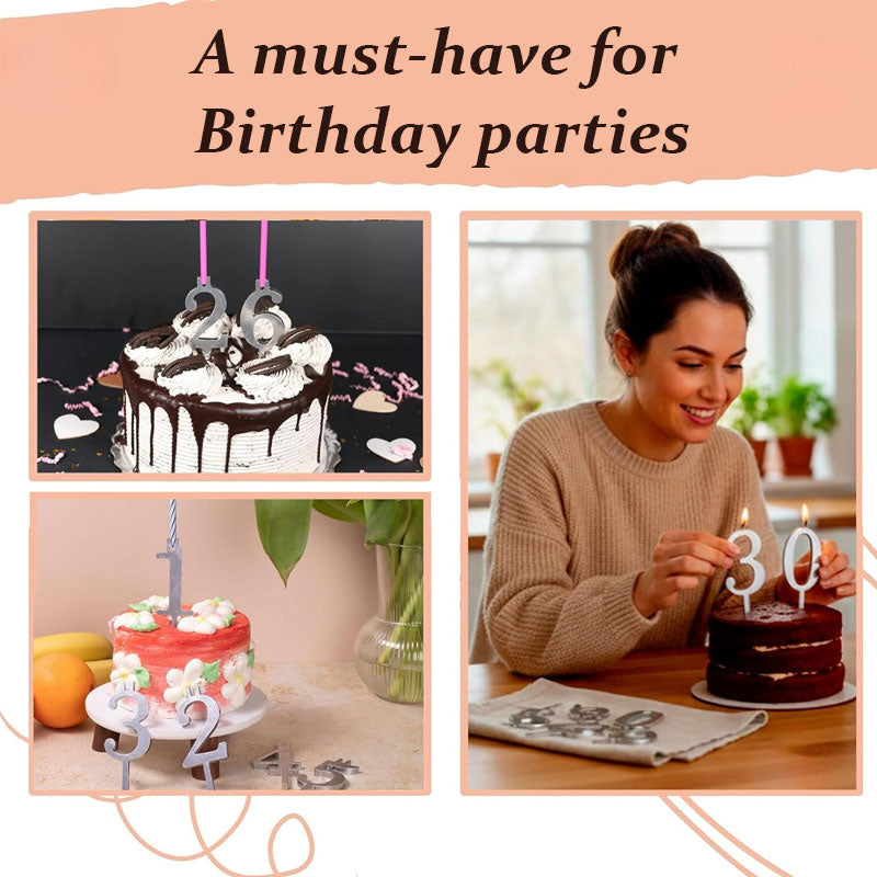 🎂Digital Birthday Cake Candle Holder Set