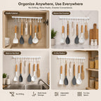 🧺 LIMITED-TIME OFFER: Buy one get one free!! ✨ No-drill sliding rail organiser hook – Adjustable, Sturdy 🛠️