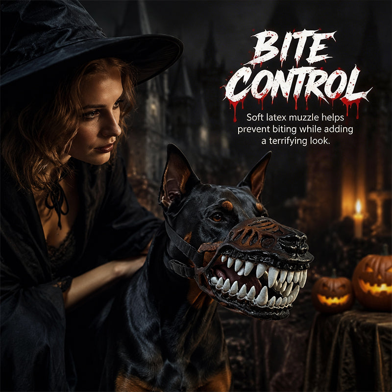Funny Anti-Bite Dinosaur Dog Muzzle
