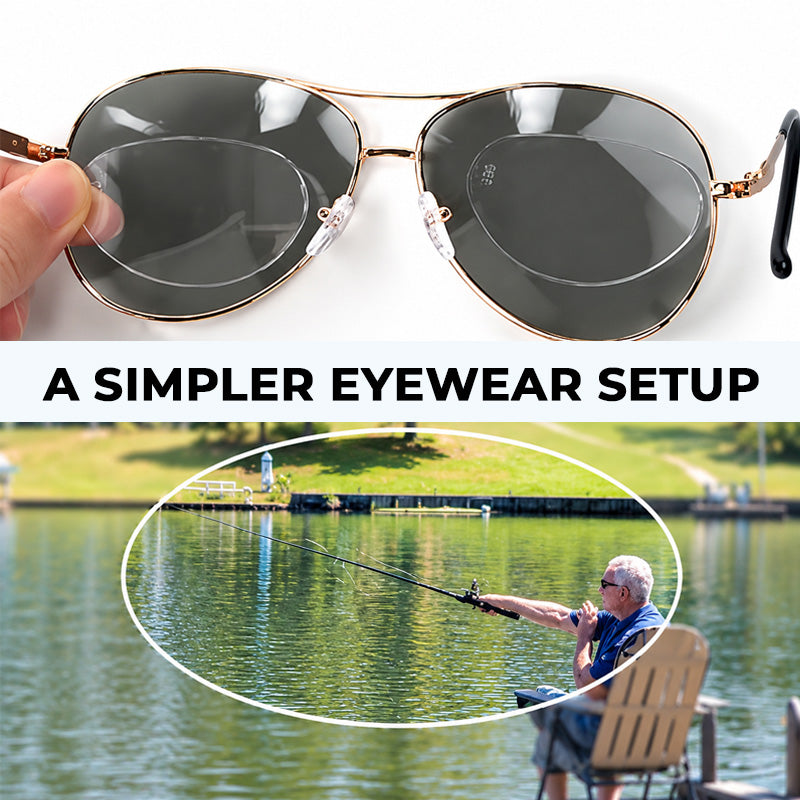 👓 Stick-On Reading & Nearsighted Lens Inserts with Case