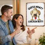 "Chicken Butt" Vintage Humor Sign 🐔 — The Ultimate Conversation Starter for Your Farmhouse Kitchen