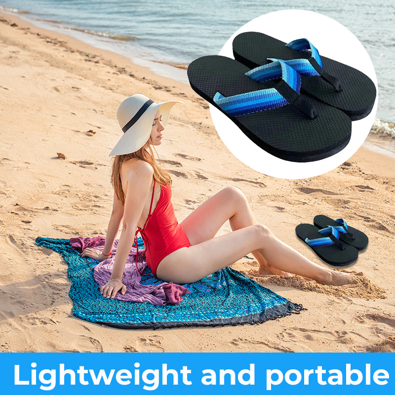 😜Funny Footprint Pattern Platform Flip Flops