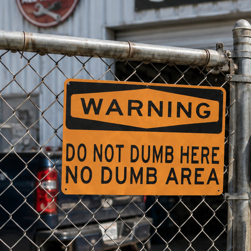😂 Sarcastic Warning‑Style Wall Sign | Funny Garage, Man‑Cave & Workshop Conversation‑Starter Decor