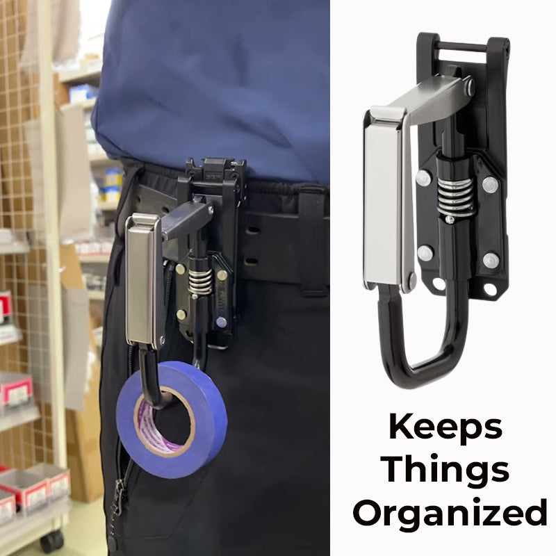 🛠️ Quick‑Lock Belt Tape Holder Heavy‑Duty Work Tool Clip‑On Organizer