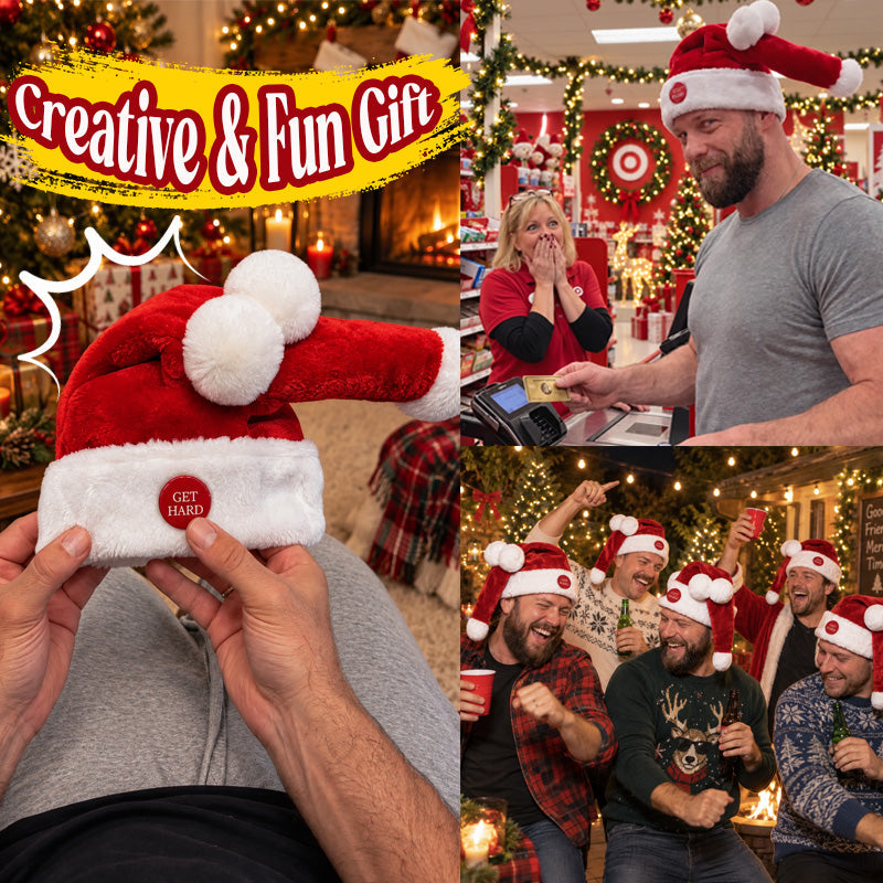 🎅 Funny Moving Santa Hat – Fun Christmas Party Accessory