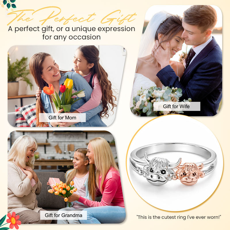 💗LIMITED TIME SALE 50% OFF💍Highland Cow Guardian Ring