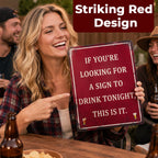 🍸 “This Is Your Sign To Drink Tonight” Vintage Wall Sign, Fun Bar Wall Decor