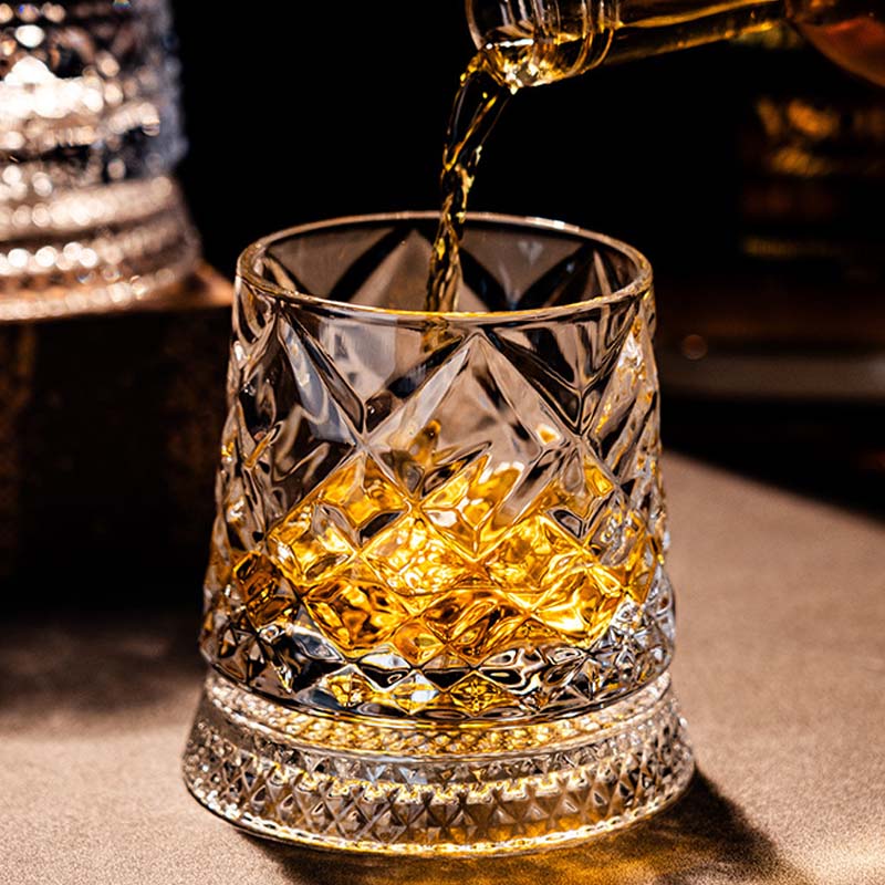 ✨Luxury Rotating Whiskey Glass · Crystal Spin Collection🍸