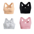 ✨Wireless Support Bra with Front Fastening and Crossed Straps at the Back