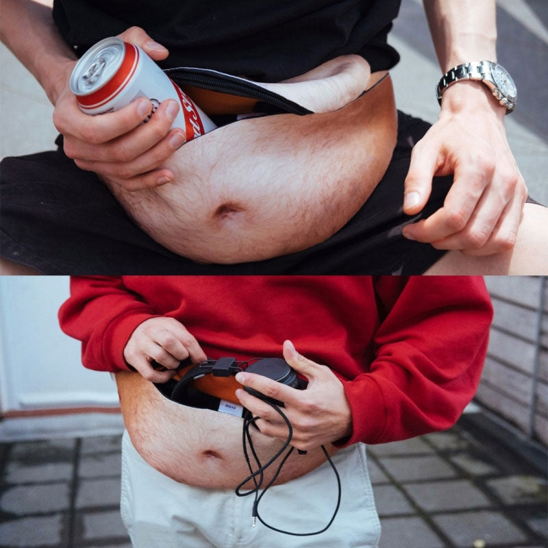 😂 Funny Realistic Belly Bag ✨ Surprise Prank Waist Pack for Parties