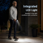 🔥 Must-Have Senior Smart Cane – Foldable Aluminum with LED Light & Quad Anti-Slip Feet