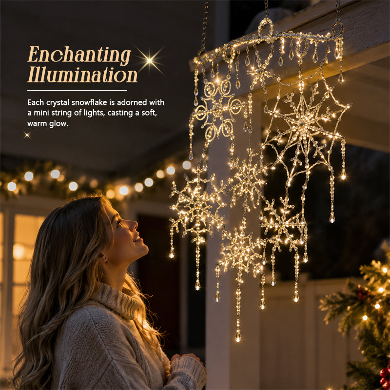 ❄️Dazzling Crystal Snowflake Chandelier